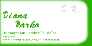 diana marko business card