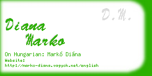 diana marko business card